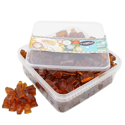 Deine Naschbox | Zuckerfreie Fruchtgummi Colafläschen - Neue Rezeptur | 1kg Naschbox | XL Großpackung für Party, Candybar & als Geschenk - Aromatisch von PE ÄM