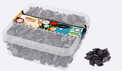 Deine Naschbox | Zuckerfreie Lakritz Kräuterblätter | 1kg Naschbox | XL Großpackung für Party, Candybar & als Geschenk - Süßholz Spezialität - Würzig von PE ÄM