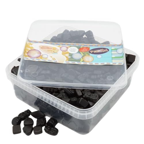 Deine Naschbox | Zuckerfreie Lakritz 5 Sorten Mix | 1kg Naschbox | XXL Großpackung für Party, Candybar & als Geschenk - Gelatinefrei - Würzig Deine Naschbox | Zuckerfreie Lakritz 5 Sorten Mix | 1kg Naschbox | XXL Großpackung für Party, Candybar & als Geschenk - Gelatinefrei - Würzig von PE ÄM