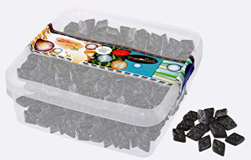 Deine Naschbox - Salzlakritzdiamanten extra stark - Zuckerfrei - Gelantinefrei - 1kg Naschbox - XL Großpackung von PE ÄM