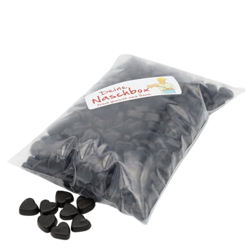 Deine Naschbox | Zuckerfreie Salzlakritz Herzen | 1kg Nachfüllbeutel | Minimale Verpackung 100% recyclebar - XL Großpackung - Gelatinefreies Naschwerk Deine Naschbox | Zuckerfreie Salzlakritz Herzen | 1kg Nachfüllbeutel | Minimale Verpackung 100% recyclebar - XL Großpackung - Gelatinefreies Naschwerk von PE ÄM