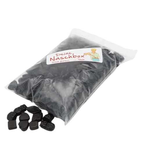 Deine Naschbox | Zuckerfreie Lakritz 5 Sorten Mix | 500g Nachfüllbeutel | Minimale Verpackung 100% recyclebar - Großpackung - Gelatinefrei - Würzig von PE ÄM