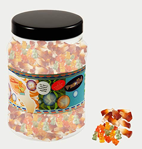 Deine Naschbox | Zuckerfreier Fruchtgummi 2er Mix#1 | 3kg Big Pot | XXL Großpackung - Party, Candybar & als Geschenk - Bunte Bärchen - Cola Fläschchen von PE ÄM