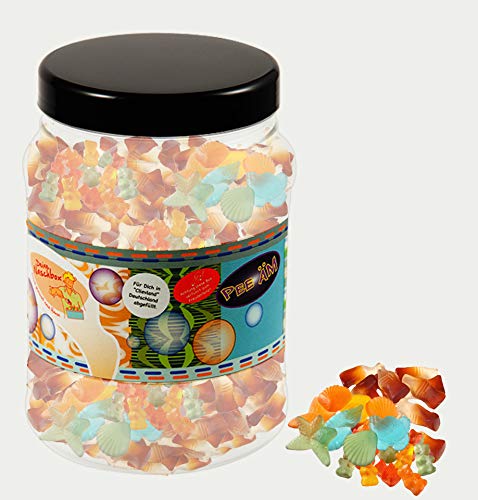 Deine Naschbox | Zuckerfreier Fruchtgummi 3er Mix | 3kg Big Pot | XXL Großpackung für Party & Candybar - Bärchen - Meeresfrüchte - Cola Fläschchen von PE ÄM
