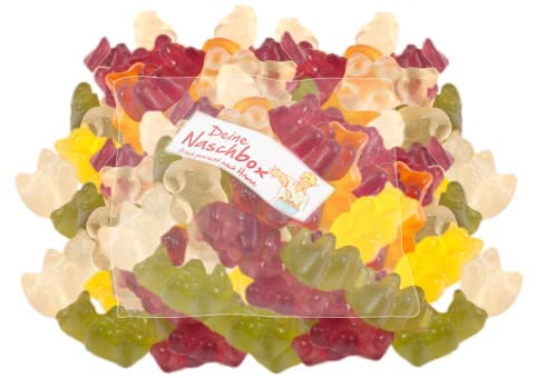 Deine Naschbox - Zuckerfreie Vitamin C Fruchtgummi Bärchen - 1 kg Süßigkeiten Nachfüllbeutel - recyclebar - XL Großpackung von Deine Naschbox