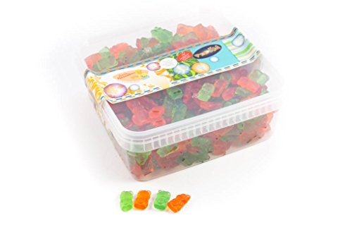 Deine Naschbox - Zuckerfreie Vitamin C Fruchtgummi Bärchen - 1 kg Süßigkeiten Box - XL Großpackung von PE ÄM