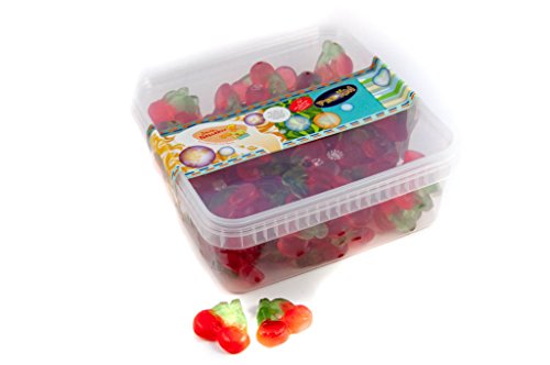 Deine Naschbox | Zuckerfreie Fruchtgummi Kirschen | 1kg Naschbox | XL Großpackung für Party, Candybar & als Geschenk - Saftig, fruchtig & süß von PE ÄM