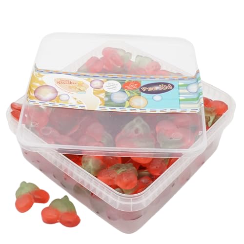 Deine Naschbox | Zuckerfreie Fruchtgummi Kirschen | 1kg Naschbox | XL Großpackung für Party, Candybar & als Geschenk - Saftig, fruchtig & süß von PE ÄM