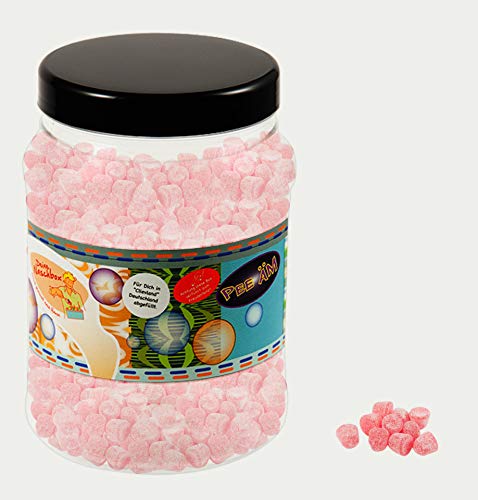 Deine Naschbox - Gepuderte Himbeer-Fruchtgummi-Drops - 3 kg Süßigkeiten Pott - XXL Großpackung - Zuckerfrei von PE ÄM