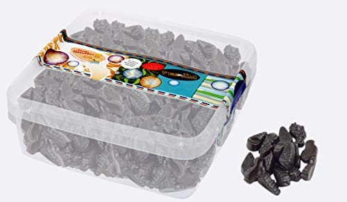 Deine Naschbox - Lakritz Meeresfrüchte - Mildes Salzlakritz - 1 kg Süßigkeiten Box - XL Großpackung von PE ÄM