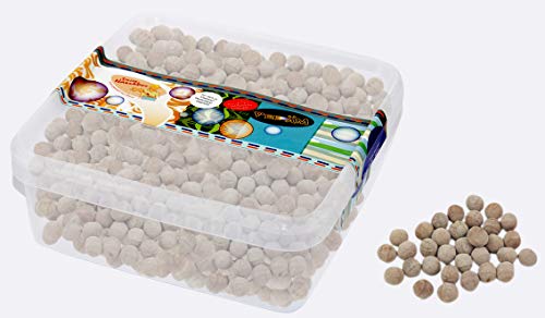 Deine Naschbox | Harte Salmiak Lakritz Hagel Körner | 1kg Naschbox | XL Großpackung - Starklakritz Bonbon Bällchen mit Salmiakpulver von PE ÄM