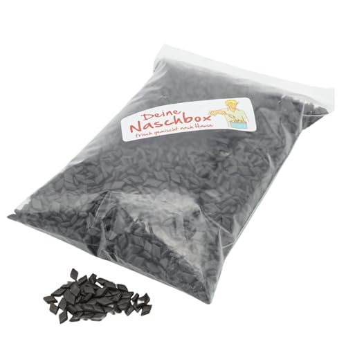 Deine Naschbox | Salmiak Pastillen extra stark | 1kg Nachfüllbeutel | Minimale Verpackung 100% recyclebar - XL Packung - Aromatisch würzig - Lakritz von PE ÄM