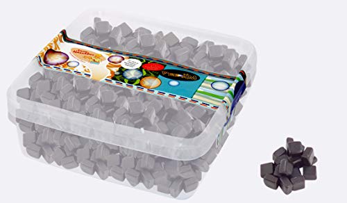 Deine Naschbox | Zuckerfreie Salzige Lakritz Kubusse | 1kg Naschbox | XL Packung für Party, Candybar & als Geschenk - Extra stark - Salmiak Würfel von PE ÄM