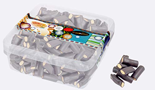 Deine Naschbox - Schwedische Lakritz Salmiak Rocks - 1 kg Süßigkeiten Box - XL Großpackung - Starklakritz von PE ÄM