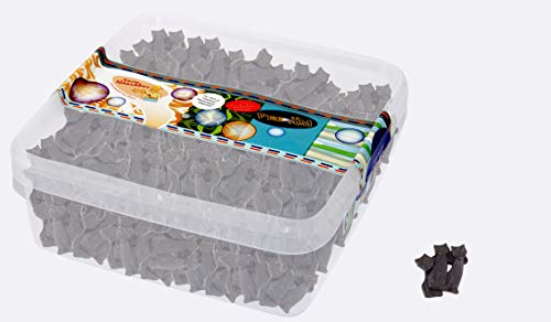 Deine Naschbox | Zuckerfreie große Lakritz Katzen | 1kg Naschbox | XL Großpackung für Party, Candybar & als Geschenk - Feste Süßholz Kätzchen von PE ÄM