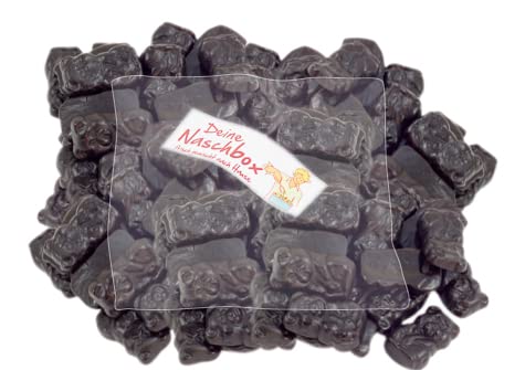Deine Naschbox - Süße Lakritz Bärchen - Zuckerfrei - Milde Lakritze - 1 kg Süßigkeiten Nachfüllbeutel - recyclebar - XL Großpackung von PE ÄM
