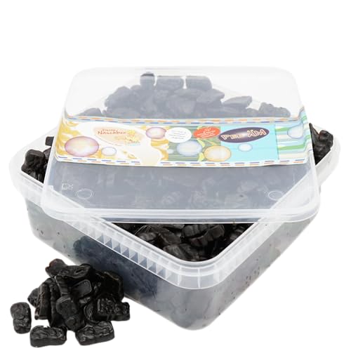 Deine Naschbox | Zuckerfreie Süße Lakritz Bärchen | 1kg Naschbox | XL Großpackung für Party, Candybar & als Geschenk - Gelatinefrei - Süß - Würzig von PE ÄM