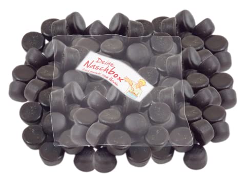 Deine Naschbox - Zuckerfreie süße Lakritz Drops - Gelatinefrei - 1 kg Süßigkeiten Nachfüllbeutel - recyclebar - XL Großpackung von PE ÄM