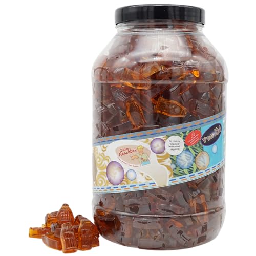 Deine Naschbox | Zuckerfreie Fruchtgummi Colafläschen - Neue Rezeptur | 3kg Mega Pott | XXL Großpackung für Party, Candybar & als Geschenk - Saftig Deine Naschbox | Zuckerfreie Fruchtgummi Colafläschen - Neue Rezeptur | 3kg Mega Pott | XXL Großpackung für Party, Candybar & als Geschenk - Saftig von PE ÄM
