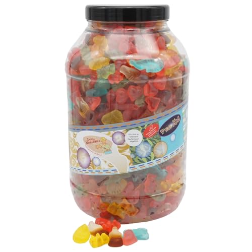 Deine Naschbox | Zuckerfreier Fruchtgummi 4 Sorten Mix | 3kg Mega Pot | XXL Großpackung für Party, Candybar & als Geschenk - Cola - Frucht Deine Naschbox | Zuckerfreier Fruchtgummi 4 Sorten Mix | 3kg Mega Pot | XXL Großpackung für Party, Candybar & als Geschenk - Cola - Frucht von PE ÄM