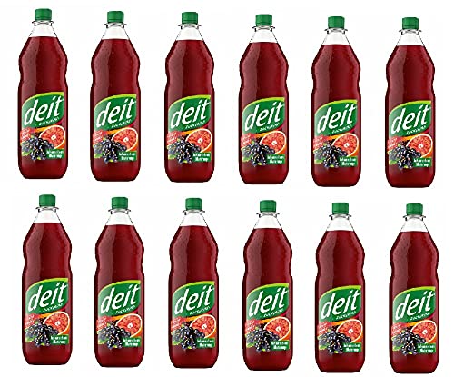 Deit Johannisbeere Blutorange zuckerfrei MEHRWEG, (12 x 1 l) zucker frei von Deit