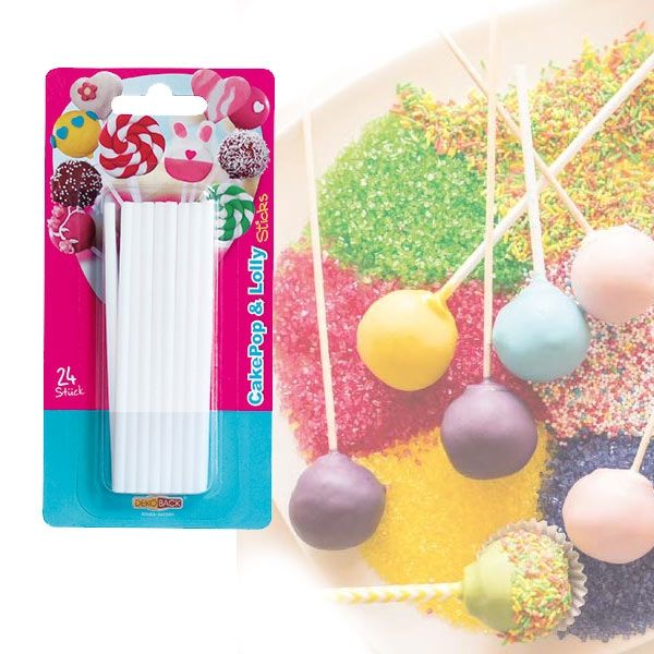 Cake Pop & Lolly Sticks, 24 Stiele für die beliebten Kuchen-Lollis, 15 cm von Dekoback GmbH