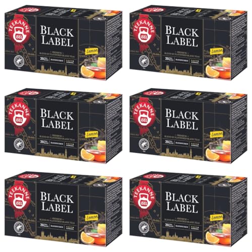TEEKANNE - Black Label Lemon - Schwarzer Tee mit Zitrone - 6 x 20 (Dekond gift) von Dekond