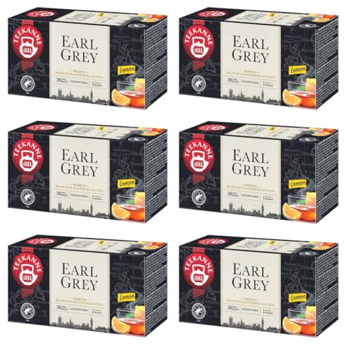 TEEKANNE - Earl Grey Lemon - SchwarzerTee mit Bergamotte & Zitrone - 6x20 (Dekond gift) von Dekond