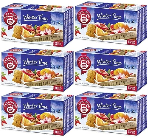 TEEKANNE Früchtetee Winter Time mit Apfel-, Zimt- und Biskuitgeschmack (Dekond Gift) 6 * 50g von Dekond