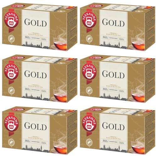TEEKANNE - Gold BlackTea - Natürliche Schwarzer Tee - 6 x 20 Teebeutel (Dekond gift) von Dekond