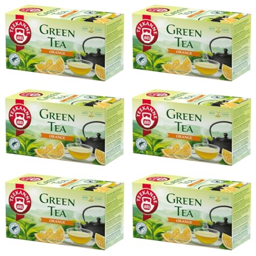 TEEKANNE - Green Tea Orange - Grüner Tee mit Orangengeschmack - 6 x 20 Teebeutel (Dekond gift) von Dekond