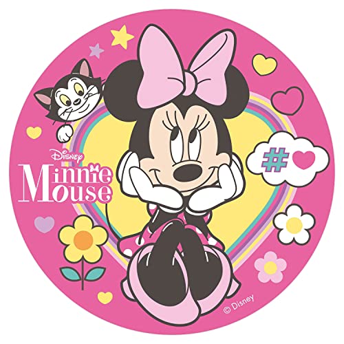 Dekora - 114381 Disney Minnie Mouse Tortenaufleger aus Esspapier - 20 cm von dekora