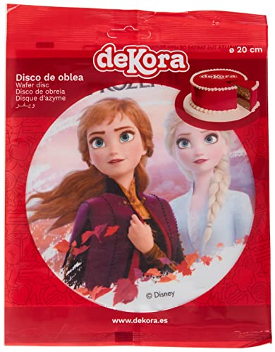 Dekora - 114383 Disney Die Eiskönigin Tortenaufleger aus Esspapier|aus Reispapier|, 20 cm von dekora