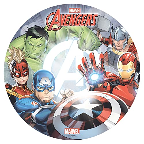 Dekora - 114401 Marvel Avengers Tortenaufleger aus Esspapier|aus Reispapier| - 20 cm von dekora