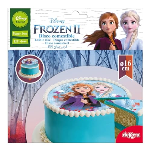 Dekora 231347 Disney Die Eiskönigin Tortenaufleger aus zuckerfreiem Esspapier-16 cm, 1 Stück (1er Pack) Dekora 231347 Disney Die Eiskönigin Tortenaufleger aus zuckerfreiem Esspapier-16 cm, 1 Stück (1er Pack) von dekora