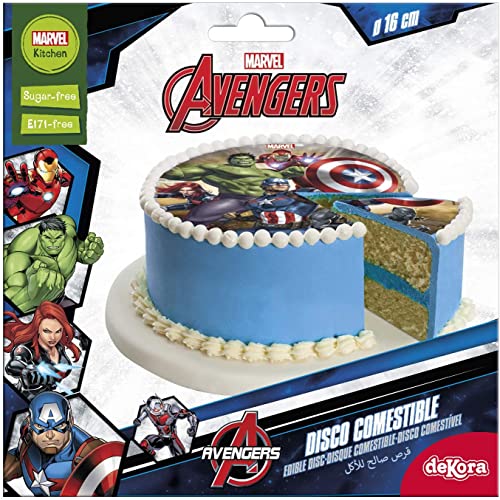 Dekora 231365 - Marvel Avengers Tortenaufleger aus zuckerfreiem Esspapier - 16 cm Dekora 231365 - Marvel Avengers Tortenaufleger aus zuckerfreiem Esspapier - 16 cm von dekora