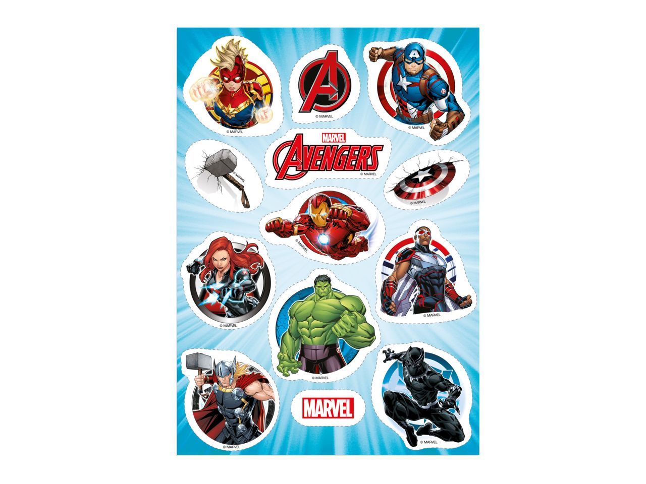 Muffinaufleger Marvel Avengers Oblate 12 Stück von Dekora