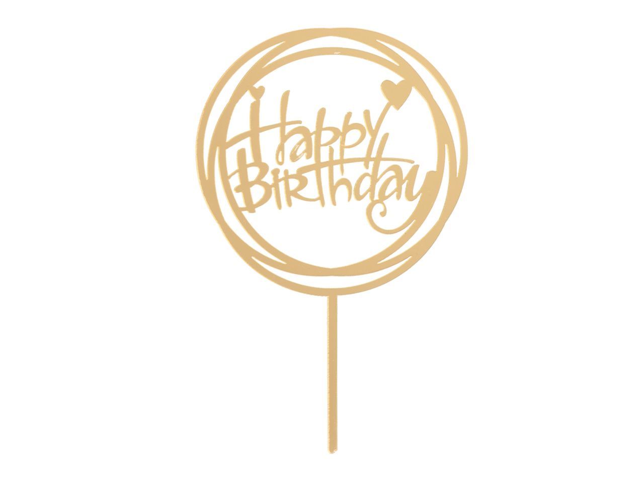 Tortentopper Happy Birthday gold von Dekora
