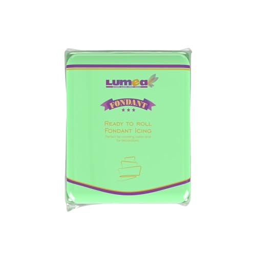 Dekozauber24 Premium Fondant, 250g, 19 Farben, Rollfondant ausgerollt, weich und biegsam, Torte Kuchen Tortendeko (Pastell-Grün) von Dekozauber24
