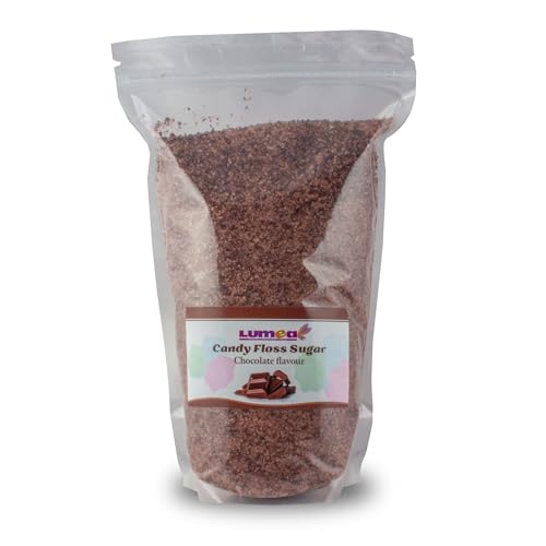 Dekozauber24 Premium Zuckerwatte Zucker mit Geschmack, 1000g, 8 Sorten, essbarer Farbzucker, farbig, Zuckerwattezucker 1kg (Schokolade) von Dekozauber24