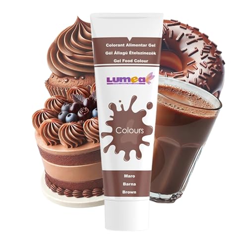 Dekozauber24 Lebensmittelfarbe Gel, 30g, braun, vegan, Tube für Fondant, Marzipan, Buttercreme uvm., Backzubehör Tortendekoration von Dekozauber24