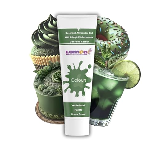 Dekozauber24 Lebensmittelfarbe Gel, Grasgrün, vegan, zuckerfrei, 30g, Tube für Fondant, Marzipan, Buttercreme, Getränken uvm. - Backzubehör für Tortendekoration von Dekozauber24