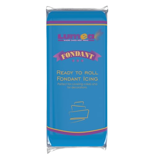 Dekozauber24 Premium Fondant, blau, 1kg, glutenfrei, für Torten, Kuchen und Figuren, weich und biegsam, dunkelblaues Rollfondant, essbare Zuckerpaste als Tortendeko von Dekozauber24