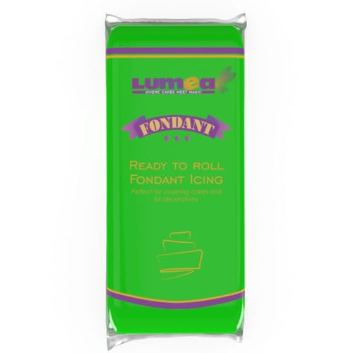 Dekozauber24 Premium Fondant grün, 1kg, glutenfrei, grüner Rollfondant zum Ausrollen als essbare Tortendeko, weich und biegsam, für Kuchen, Torten und Figuren, essbare Zuckerpaste von Dekozauber24