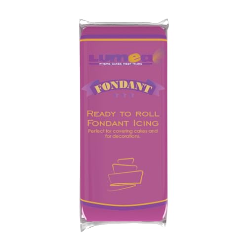 Dekozauber24 Premium Fondant lila, 1kg, weich und biegsam, Rollfondant für Torten und Kuchen als essbare Tortendeko (Violett) von Dekozauber24
