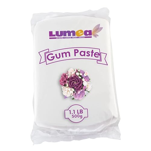 Dekozauber24 Blütenpaste weiß, 500g, vegan, essbar, perfekt für Blumen, Blüten, Rüschen, feine Dekorationen, essbare Zuckerpaste, weisse Tortendeko Fondant von Dekozauber24
