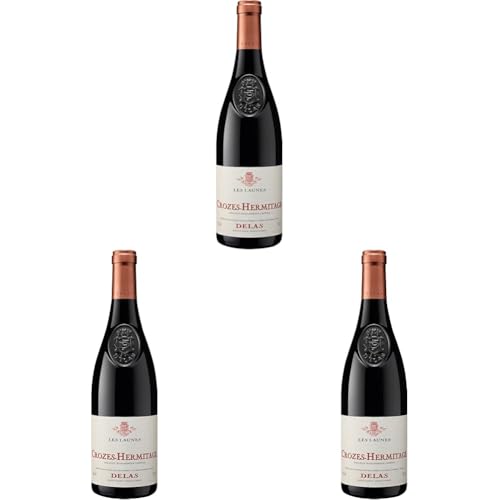 Delas Frères Crozes-Hermitage Les Launes Syrah Rhone Wein trocken (1 x 0.75 l) (Packung mit 3) von Delas Frères