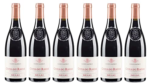 6x 0,75l - 2023er - Delas - Saint Esprit - Côtes-du-Rhône A.O.P. - Rhône - Frankreich - Rotwein trocken von Delas