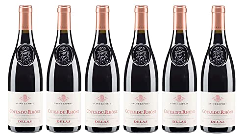 6x 0,75l - Delas - Saint Esprit - Rouge - Côtes du Rhône A.O.P. - Frankreich - Rotwein trocken von Delas Frères