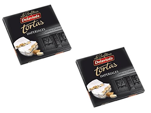 Delaviuda - Das Paket enthält 2 Turron Torta Imperial, Mandelnougattafel - Höchste Qualität - 200gr (Kein Gluten) - Spanisch nougat / Spanisch turron von Delaviuda